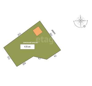 Дом 266м², 3-этажный, участок 4 сот.