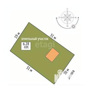 Дом 37м², 1-этажный, участок 6 сот.