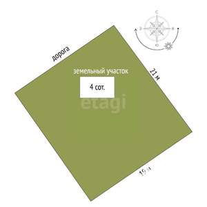 Дом 99м², 1-этажный, участок 4 сот.