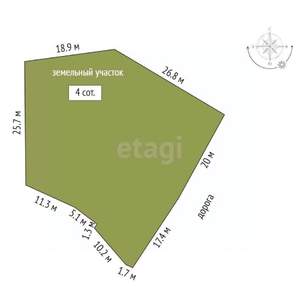 Дом 160м², 2-этажный, участок 4 сот.