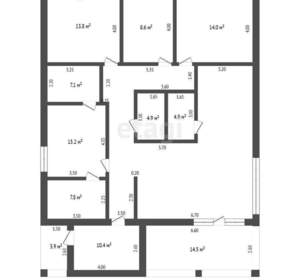 Дом 617м², 1-этажный, участок 617 сот.  