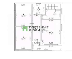 Дом 120м², 2-этажный, участок 4 сот.  