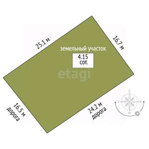 Дом 190м², 2-этажный, участок 4 сот.  