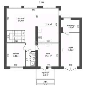 Дом 215м², 2-этажный, участок 6 сот.  