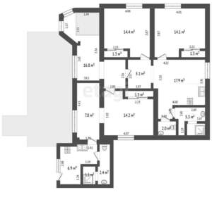 Дом 205м², 2-этажный, участок 7 сот.  