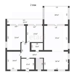 Дом 408м², 2-этажный, участок 11 сот.  