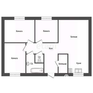 Дом 130м², 1-этажный, участок 5 сот.  