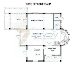 Дом 340м², 3-этажный, участок 8 сот.  