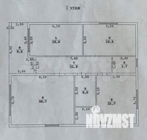 Коттедж 119м², 1-этажный, участок 4 сот.  