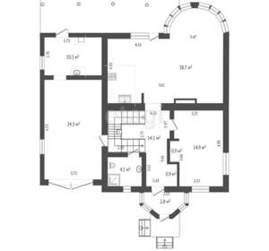 Дом 179м², 2-этажный, участок 6 сот.  