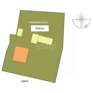 Дом 260м², 2-этажный, участок 19 сот.  