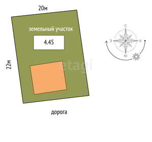 Дом 77м², 2-этажный, участок 4 сот.  