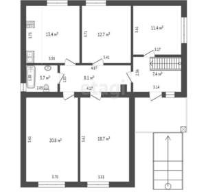 Дом 319м², 2-этажный, участок 6 сот.  
