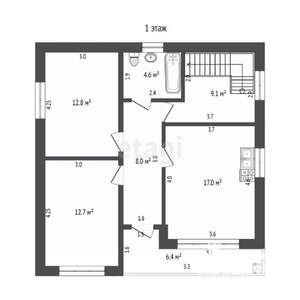 Дом 81м², 2-этажный, участок 4 сот.  