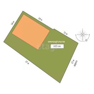 Дом 356м&sup2;, 3-этажный, участок 4 сот.  