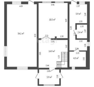 Дом 250м², 3-этажный, участок 4 сот.  