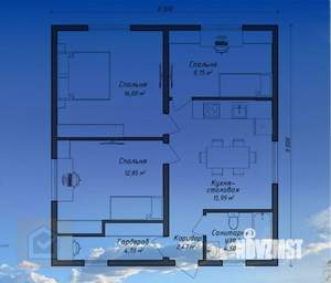 Дом 90м², 1-этажный, участок 4 сот.  