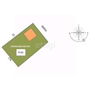 Дом 125м&sup2;, 2-этажный, участок 4 сот.  