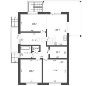 Дом 175м², 2-этажный, участок 8 сот.  