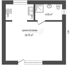 Дом 32м², 1-этажный, участок 7 сот.  