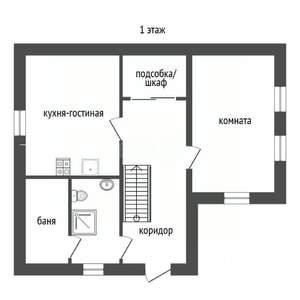 Дом 96м&sup2;, 2-этажный, участок 4 сот.  