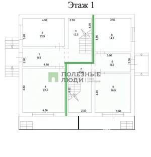 Коттедж 127м², 2-этажный, участок 3 сот.  