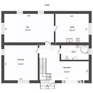 Дом 247м², 3-этажный, участок 8 сот.  