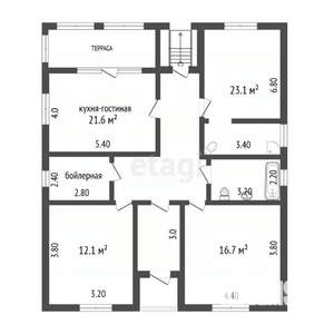 Дом 132м², 1-этажный, участок 8 сот.  