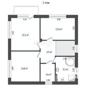 Дом 138м², 2-этажный, участок 6 сот.  