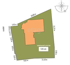 Дом 100м², 1-этажный, участок 5 сот.  