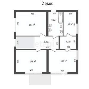Дом 152м², 2-этажный, участок 9 сот.  
