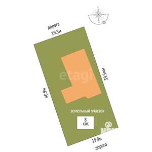 Дом 263м², 3-этажный, участок 8 сот.  