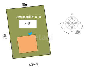 Дом 77м², 2-этажный, участок 4 сот.  