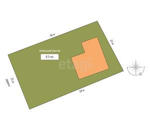 Дом 125м², 1-этажный, участок 9 сот.  