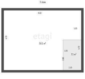Дом 232м², 3-этажный, участок 4 сот.  