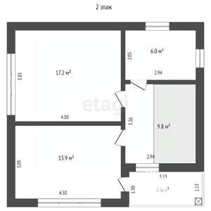 Дом 120м², 2-этажный, участок 4 сот.  