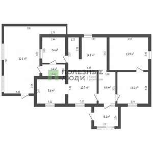 Дом 114м², 1-этажный, участок 18 сот.  