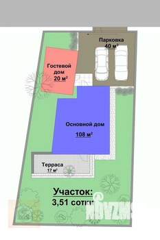 Дом 108м&sup2;, 2-этажный, участок 4 сот.  