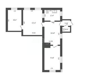 Дом 60м², 1-этажный, участок 2 сот.  