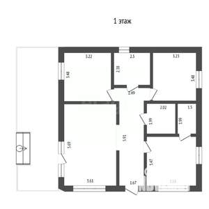 Дом 117м², 1-этажный, участок 4 сот.  