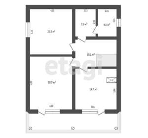 Дом 180м², 2-этажный, участок 4 сот.  