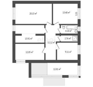 Дом 284м², 2-этажный, участок 6 сот.  