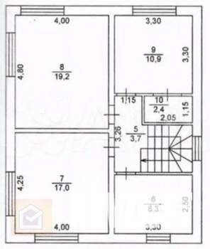 Дом 130м², 2-этажный, участок 4 сот.  