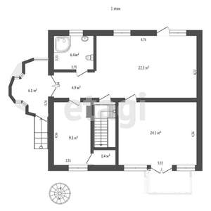 Дом 256м², 3-этажный, участок 8 сот.  
