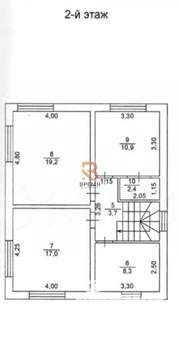 Дом 130м&sup2;, 2-этажный, участок 4 сот.  