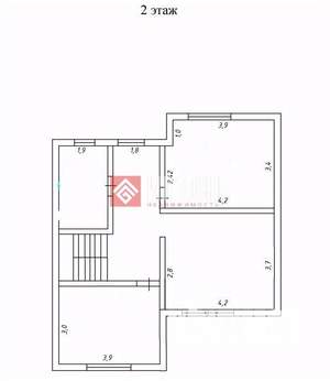 Дом 122м², 2-этажный, участок 4 сот.  