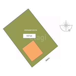 Дом 90м&sup2;, 1-этажный, участок 4 сот.  