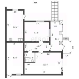 Дом 85м&sup2;, 2-этажный, участок 4 сот.  