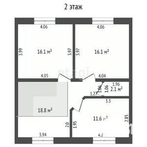 Дом 138м², 2-этажный, участок 2 сот.  