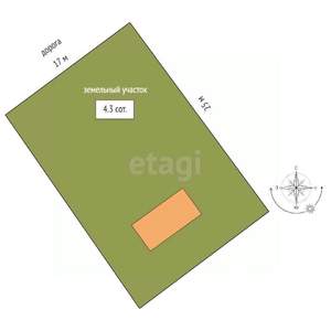 Дом 120м², 2-этажный, участок 6 сот.  